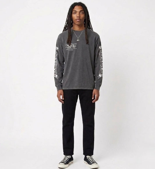 Vintage Long Sleeved T-Shirt Charcoal Gray